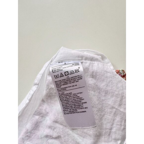 Girls' JANIE AND JACK Pink Floral Cotton Poplin Ruffle Asymmetric Dress, Size 5Y - Picture 8 of 10